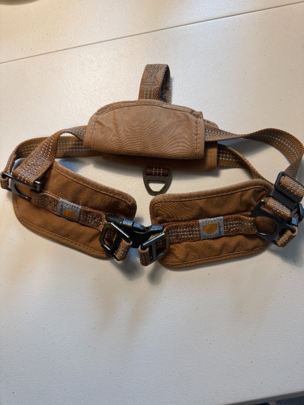 Carhartt Brown Nylon Duck Padded Dog Training Harness Reflective No Pull Vest ML